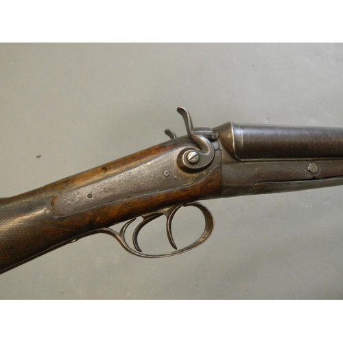 50B - A twelve bore Continental double barrel shotgun, de-activated with certificate, with walnut stock an... 