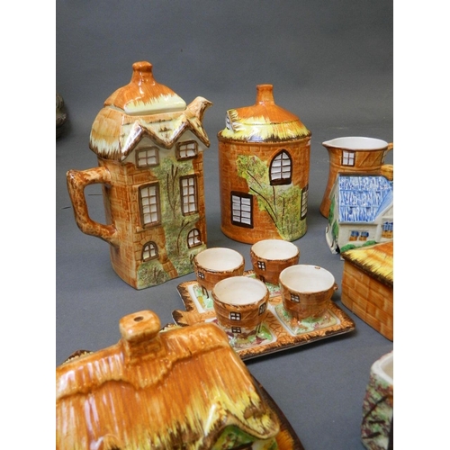 50H - A quantity of cottage ware including Price Bros.