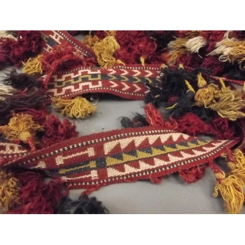 250B - A large Middle Eastern wool braiding with tassels, 3