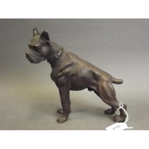 250E - A bronze figure of a mastiff, 7½