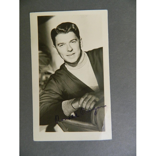 250T - A signed photograph of Ronald Reagan, provenance 'purchased at Christies April 1989 in Pop, Film & E... 