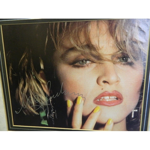 250W - A signed promotional colour print of Madonna, signed 'Love Madonna', 10