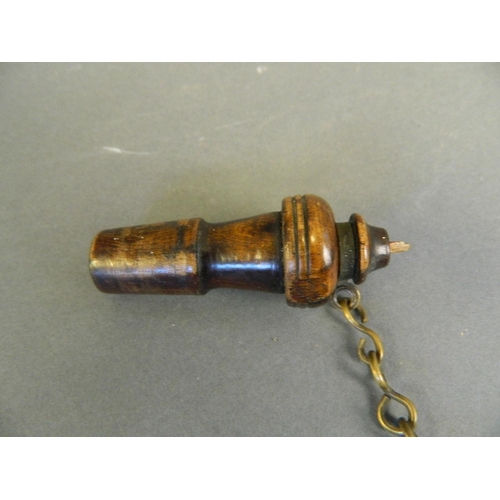 53 - A C19th treen birdcall whistle, 2½