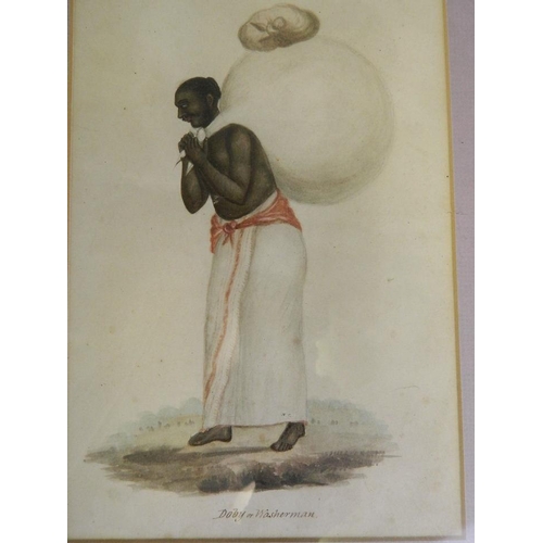 625X - A watercolour portrait of an Indian servant, 'Doby or Washerman', 6