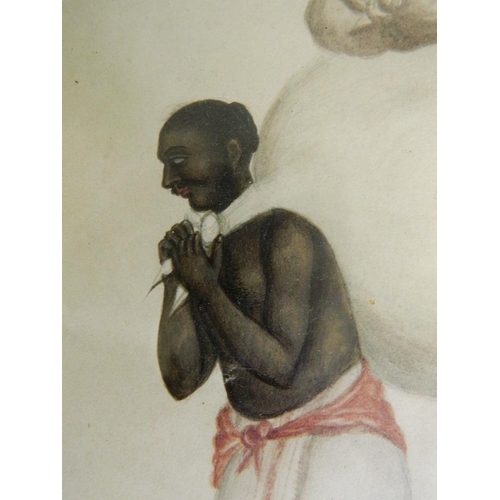 625X - A watercolour portrait of an Indian servant, 'Doby or Washerman', 6