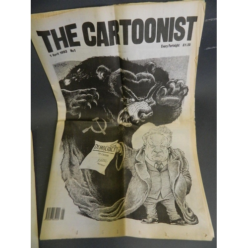 150Y - A First Edition of 'The Cartoonist', together with an ink caricature of Woody Allen, sketch 10