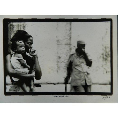 153 - Jan Olofsson, two black and white documentary photographs of Havana, Cuba from 1994 as featured in '... 