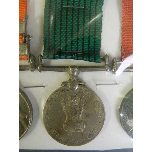 250C - A collection of four Indian military medals presented to 'Barb 13871332, Janak Raj Arty', including ... 