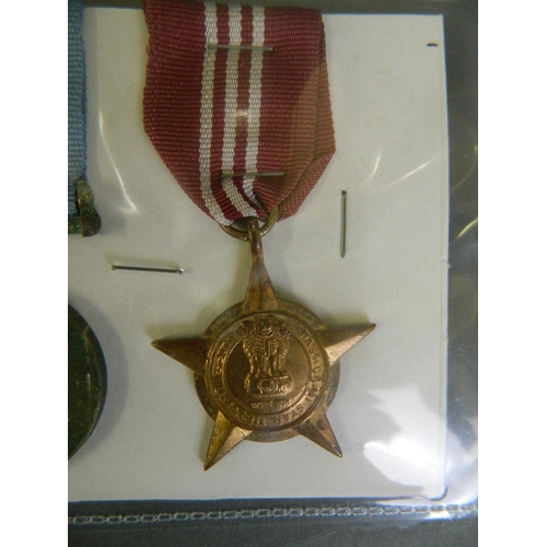 250C - A collection of four Indian military medals presented to 'Barb 13871332, Janak Raj Arty', including ... 