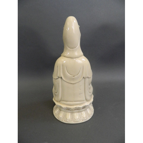 262 - A Chinese Blanc de Chine figure of Quan Yin, seal mark verso, 10