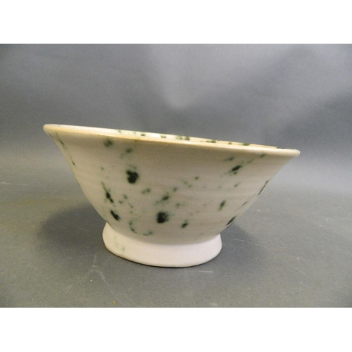 273 - A studio pottery bowl with splash glazed decoration, 6½