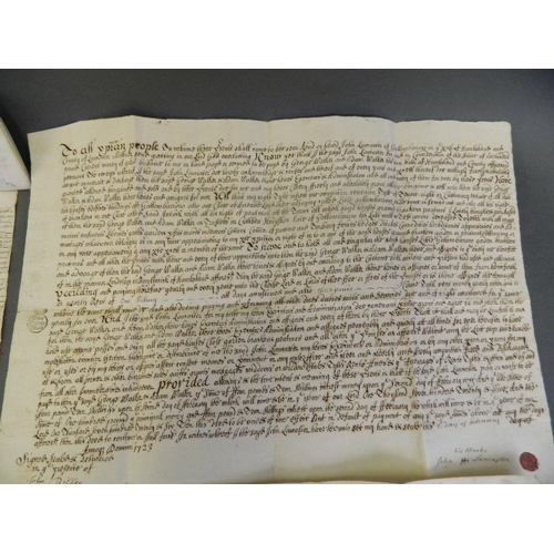 486 - Three late C17th/early C18th velum documents relating to the Rig family of Lancaster, dated 1688, 16... 