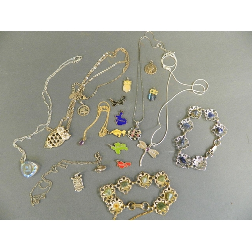 545 - A small collection of costume jewellery primarily from the Channel Isles, including silver and gold