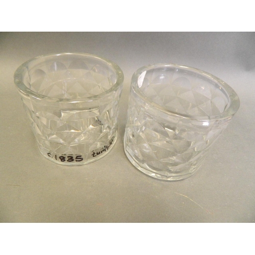 61 - A pair of large Anglo-Irish tumblers of squat form, 3½