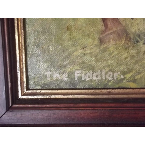 625X - John D. Sutton, 'The Fiddler', oil on board, portrait of a bay horse, 19½