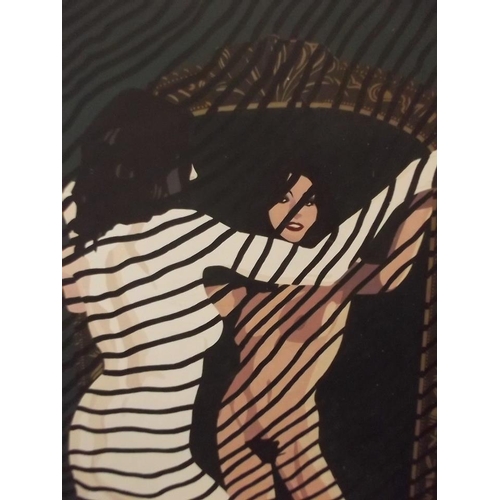 650V - James Hussey, oil on canvas, girl in a mirror, signed and dated 1972, 40