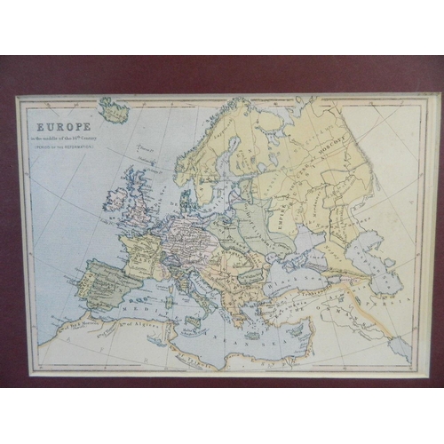 660 - A quantity of C19th hand coloured maps to include Surrey, England & Wales, Europe & The World, toget... 