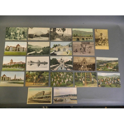 150M - A quantity of Indian and Ceylonese postcards from the late C19th/early C20th, 5½