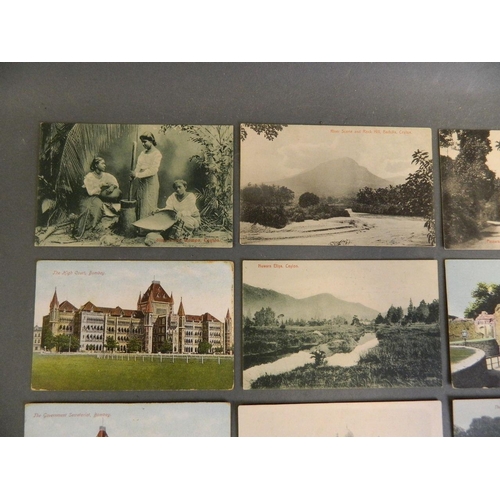 150M - A quantity of Indian and Ceylonese postcards from the late C19th/early C20th, 5½