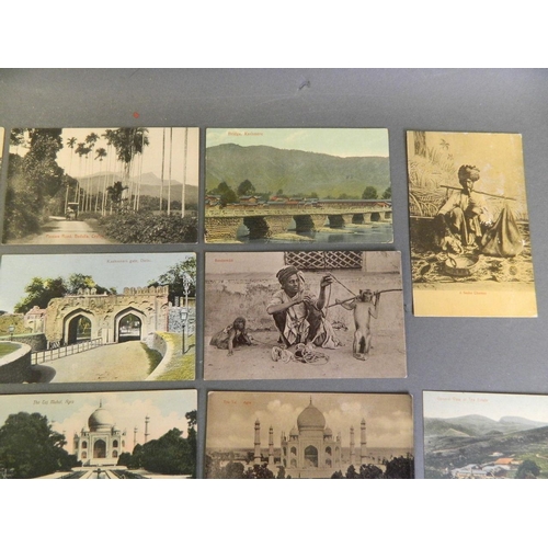 150M - A quantity of Indian and Ceylonese postcards from the late C19th/early C20th, 5½