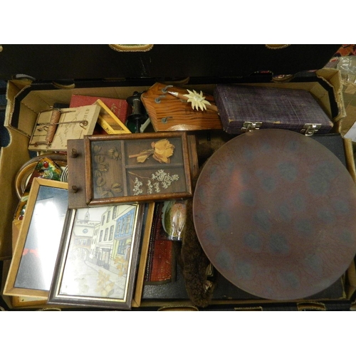 198 - A large quantity of miscellaneous items including gold scales, brass wares etc