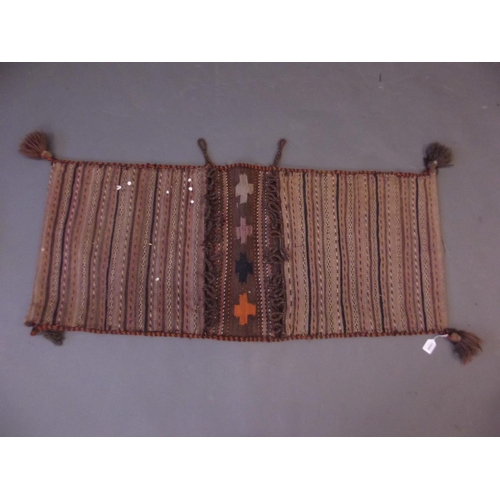 250W - A Middle Eastern woven wool saddle bag, 21