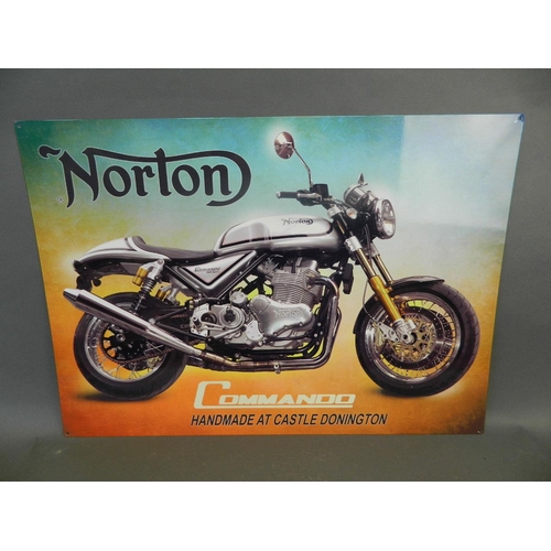 74 - A metal advertising sign 'Norton Commando Motorcycle', 27½