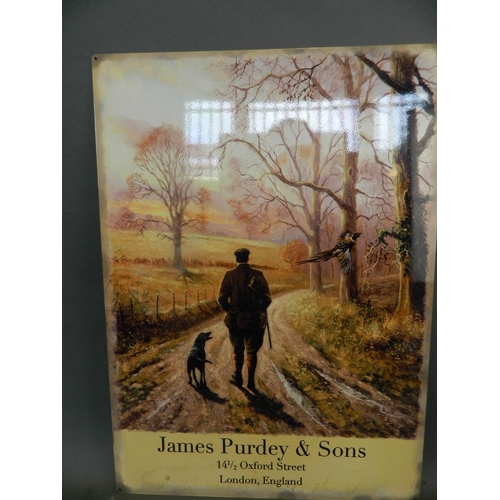 97 - A metal advertising sign 'James Purdy & Sons', 27½