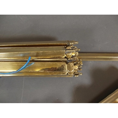 790 - A set of brass stair rods (26), together with a quantity of brass light switches, rods 42