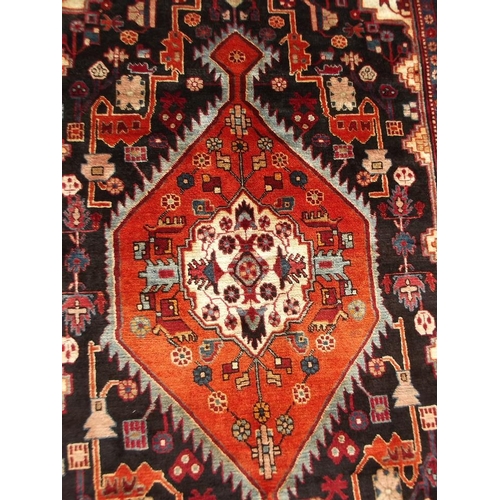 819 - A full pile Persian Hamadan, Luri, Village carpet, 55