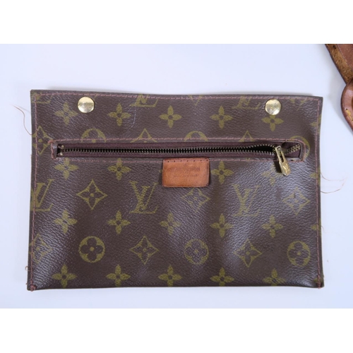 4 - A Louis Vuitton style shoulder bag with the monogram design and detachable purse, 15