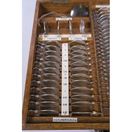 8 - A cased set of opticians' lenses, complete, 10