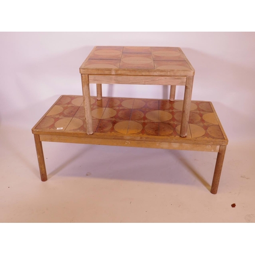 1207 - A Trioh Danish tile top occasional table, 50