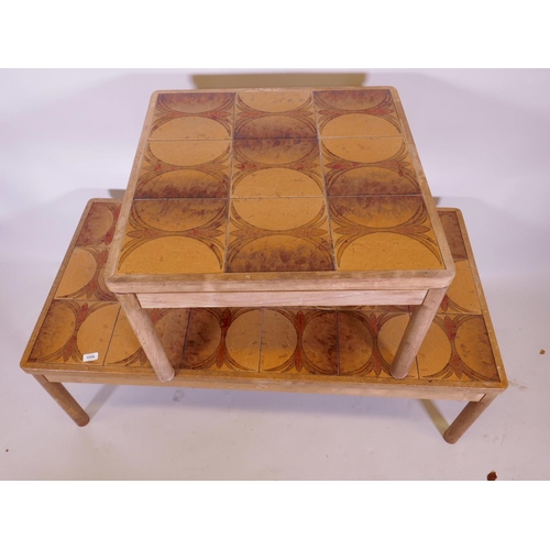 1207 - A Trioh Danish tile top occasional table, 50