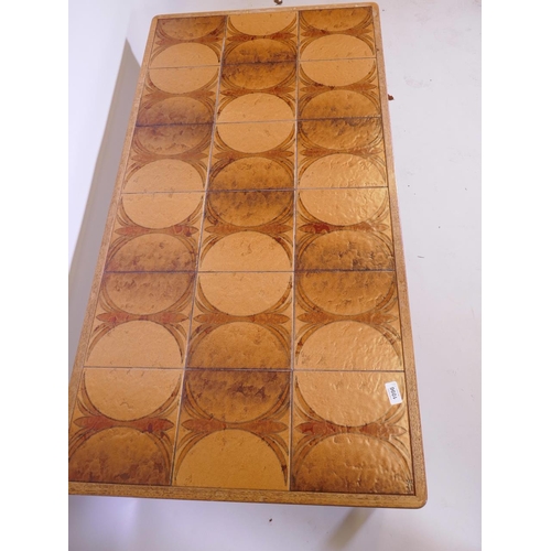 1207 - A Trioh Danish tile top occasional table, 50