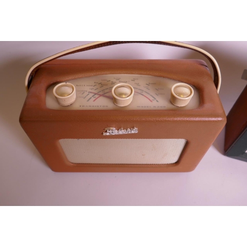 14 - A Roberts Model R200 transistor radio, together with a Roberts R900 portable radio (2)