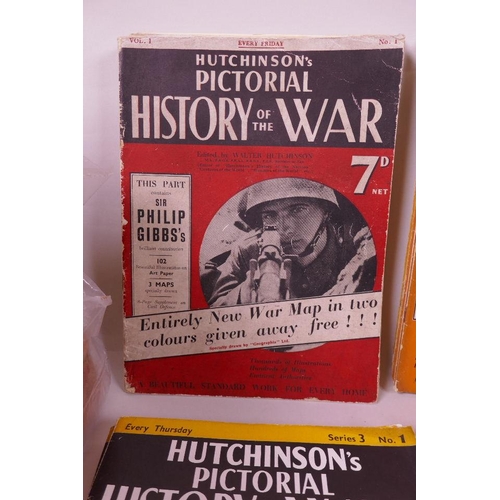 102 - A set of 'Hutchinson's Pictorial History of the War', complete series 1 through 26, 10