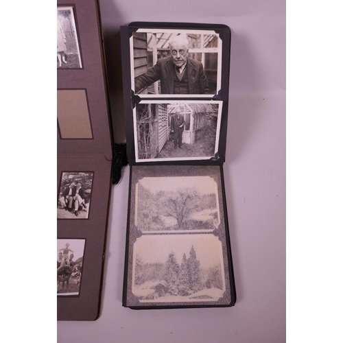 124 - Two early-mid C20th photograph albums portraying social history