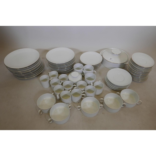 47 - A quantity of Thomas White porcelain dinner and coffee wares, an 8