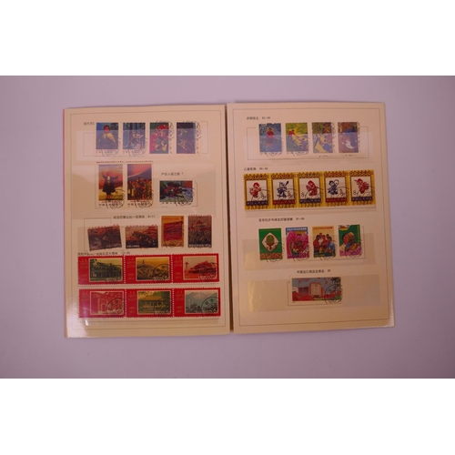 8 - A wallet of facsimile (replica) Chinese stamps commemorating the premiership of Chairman Mao, 7½