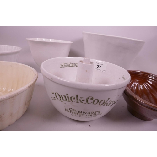 27 - A Grimwade's patent ceramic 'quick cooker', 6½