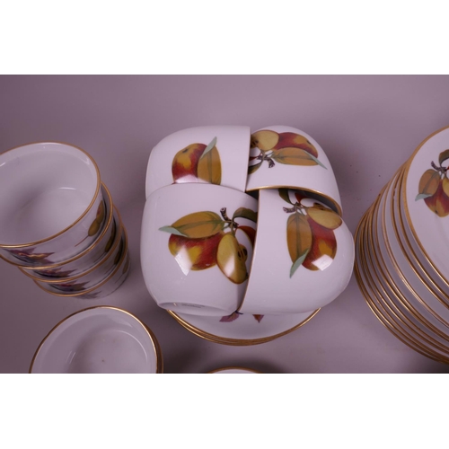 32 - A quantity of Royal Worcester Evesham pottery, including a part tea set and twelve ramekin dishes, c... 