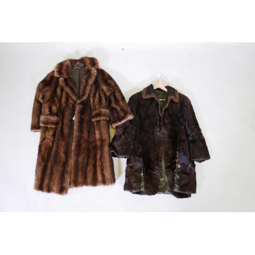 272 - An Alex Jackson three quarter length lady's fur coat, and another by the same maker