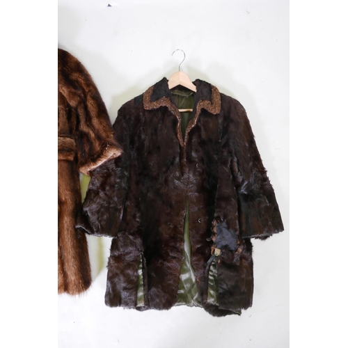 272 - An Alex Jackson three quarter length lady's fur coat, and another by the same maker