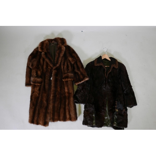 272 - An Alex Jackson three quarter length lady's fur coat, and another by the same maker