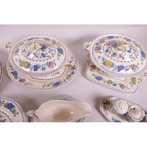 39 - A Mason's Regency pattern part service comprising two oval tureens, 12