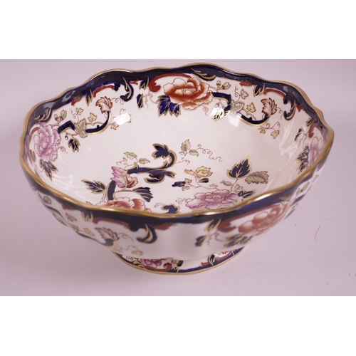 42 - A Mason Mandalay pattern pedestal fruit bowl, 10½