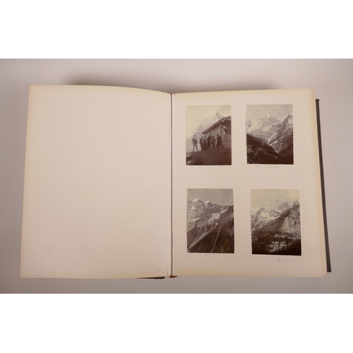 74 - A good early C20th photograph album depicting topographical scenes from around the world, some possi... 