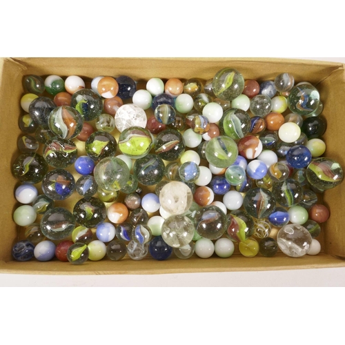 99 - A collection of early glass marbles