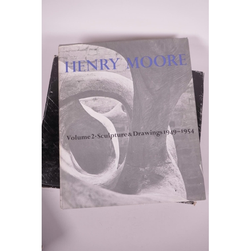 42 - A collection of five Henry Moore books, to include four volumes of 'The Lund Humphries Henry Moore S... 